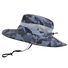 58-60cm Universal Camouflage Sonnenhut Hut Faltbar Wanderhut Boonie Hat UV Schutz Sonnenschutz Hut Breite Krempe Sommerhut Buschhut Anglerhut Gartenhut Outdoorhut Boonie Hut