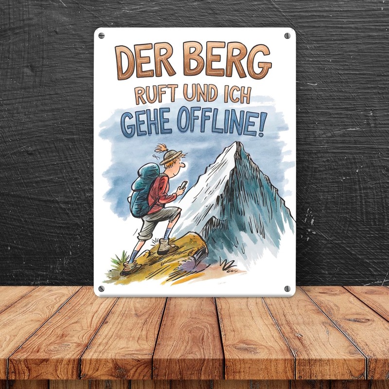 Der Berg ruft Metal Sign XL in 21 x 28