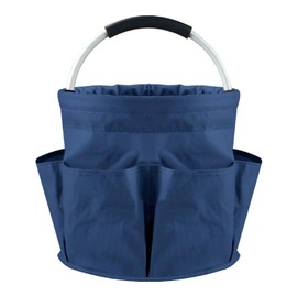 TERVEEX Garden Tool Bag with Pockets, 17L Large Waterproof Oxford Gardening Tote, Non-Slip Rubber Grip Handles, Durable Organizer for Garden Supplies (Blue)