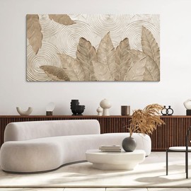 Minimalist & Modern Art for Bedroom Decor Framed Abstract & Textured Artwork for Walls Neutral & Contemporary Beige Wall art - 3D Artwork for Living Room and Boho Style Large Abstract Wall Art 29×58IN