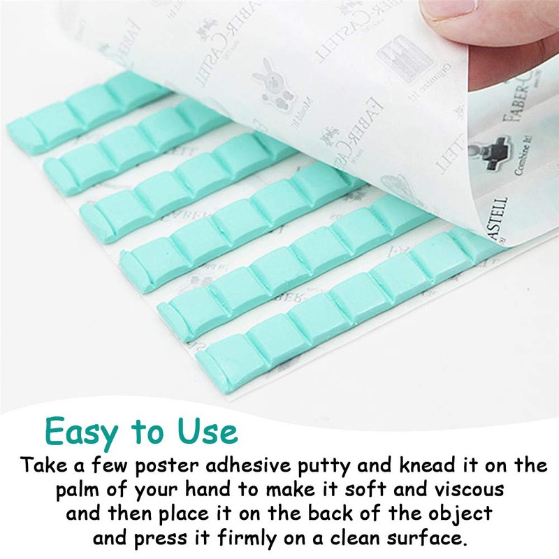 EBANKU Reusable Poster Putty - 102Pieces Green Adhesive Putty Removable