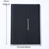 A5 Leather Ring Binder, 6 Round Rings Refillable Notebook Binder,