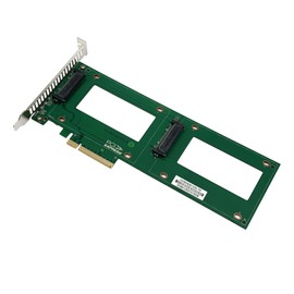 Dual U.2 (SFF-8639) to PCIe 4.0 x8 Adapter Card - Compatible with Servers/NAS/Desktop Storage Systems