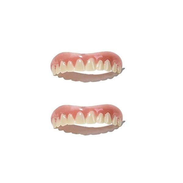 Instant Beauty Denture Top Teeth Set of 2 (Free Size (Medium)
