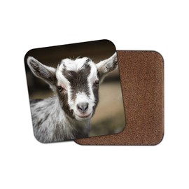 1 x Cute Baby Billy Goat Coaster - Farm Yard Animal Kids Mum Auntie Fun #15184