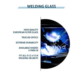Large Welding lens 4.5" x 5.25" (Shade 6)