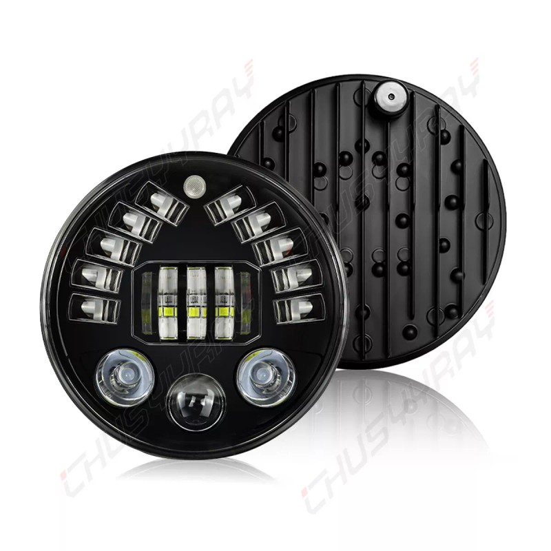XWQHJW For Hummer H2 2003-2009 Pair DOT 7 inch Round