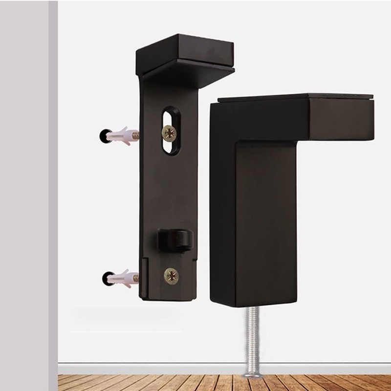 Metal Adjustable Floating Shelf Hardware, Wood/Glass Shelf Bracket Wall MountIing,Adjustable