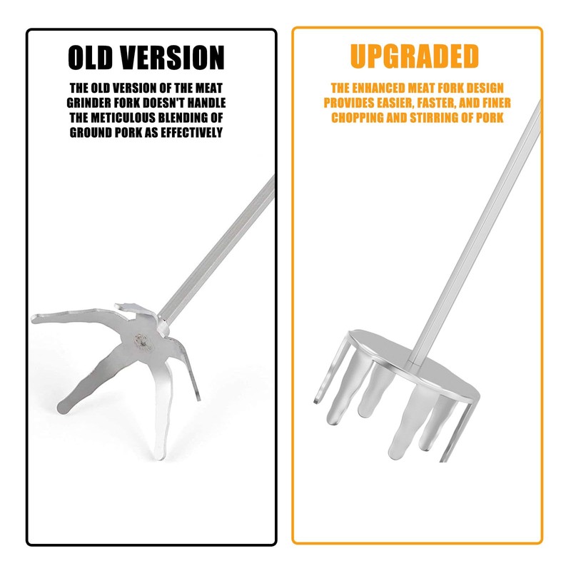 BBQ-PLUS Stainless Steel Pork Puller Used with Standard Hand Drill