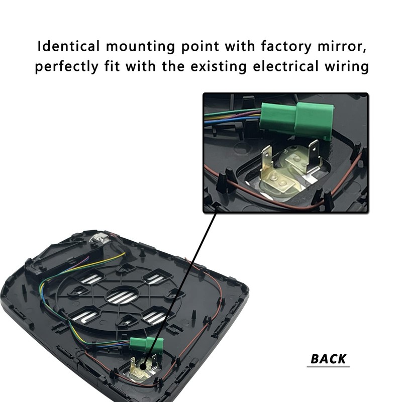 Driver Side Heated Turn Signal Blind Spot Detection Mirror Glass