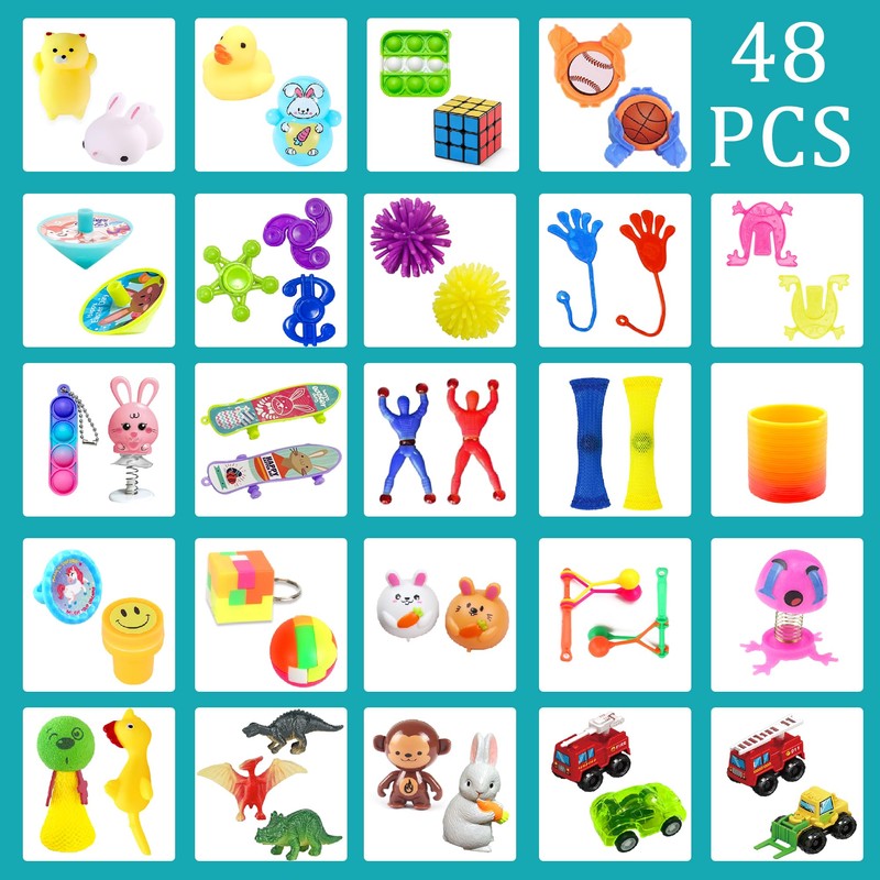 Lubibi Prefilled Easter Egg With 48pcs Fidget Toys, Perfect for
