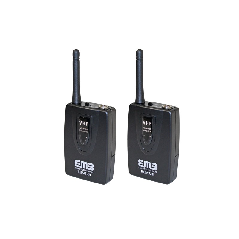 EMB VHF EBM51L Professional Dual Wireless Lavalier Microphone System