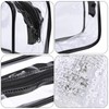 NATUCE 4 Pieces Transparent PVC Waterproof Travel Makeup Bag Toiletry