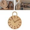 Wall Clock 10 Inch Round Silent Decorative Battery Operated Wooden