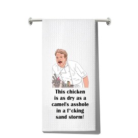 G2TUP Chef Ramsay Kitchen Towel Chef Ramsay Dish Towel Chef Ramsay Gifts Cooking TV Show Towel (This Chicken is kt)