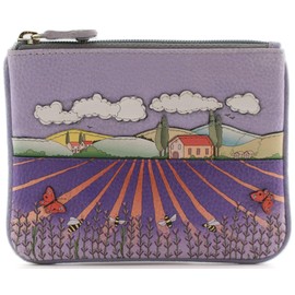 Mala Leather 'The Cotswold Collection' Leather Coin Purse RFID Blocking 4313_26 Lilac
