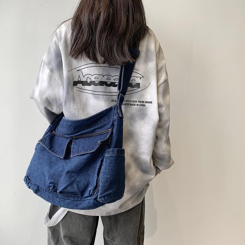 Collsants Denim Purse for Women Denim Tote Bag Shoulder Bag