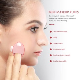FOMIYES 7pcs Mini Makeup Puff Comfortable Finger Applicators for Powder Wet Dry Use Lightweight Easy to Clean for Foundation Concealer Application Random Color