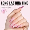 TOMICCA UV Nagellack Glitzer Rosa Set, 4 Farben Transparenter Rosa