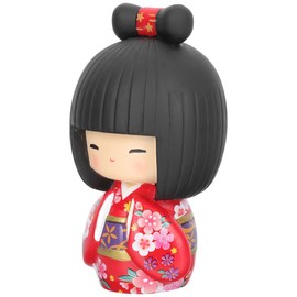 Artibetter Wooden Kokeshi Doll, Modern Japanese Kokeshi Doll, Japanese Kokeshi Doll Kokeshi Wooden Doll for Home Decor and Birthday Party Gift