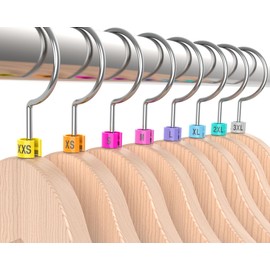 discount sizing Colored Hanger Sizer Garment Markers (Sizes: XXS-3XL) Color Coded Size Clips - 50 Pieces/Size - 400 Pieces Total