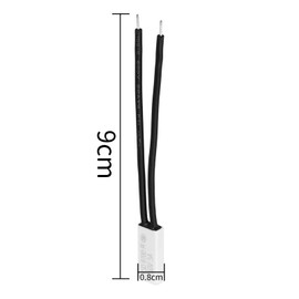 Fafeicy 45°C KSD9700 Temperature Controller, 250V 5A Thermal Protection Plastic Probe, Normally Open, for Temperature Control, Heat Protection (45℃)