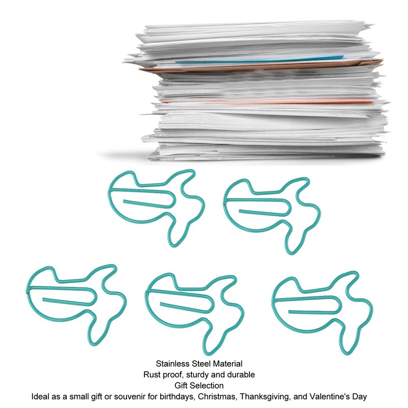 100pcs Paper Clips Prevent Slip Cute Rabbit Shaped Decorative Bookmark