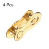 sourcing map 4pcs Bicycle Missing Link 12 Speed Reusable Steel