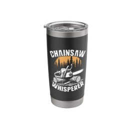 Funny Arborist Line Clearance Tree Expert Chainsaw Whisperer Stainless Steel Insulated Tumbler