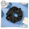OATIPHO 4Pcs Elegant Star Pattern Hair Rope Lightweight Ponytail Ties