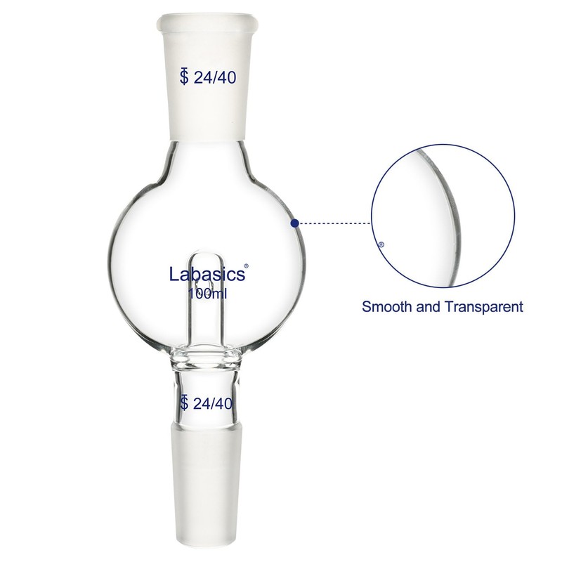 Labasics Borosilicate Glass Rotary Evaporator Bump Trap with 24/40 Standard