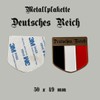 Set of 2 German Empire Metal Plaque/Stickers