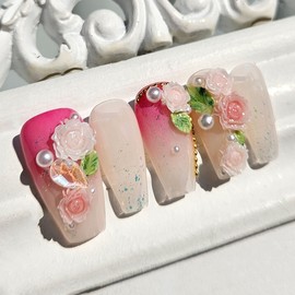 Rosewall Handmade Nail Tips - Oval / 로즈월 수제네일팁 - 오벌