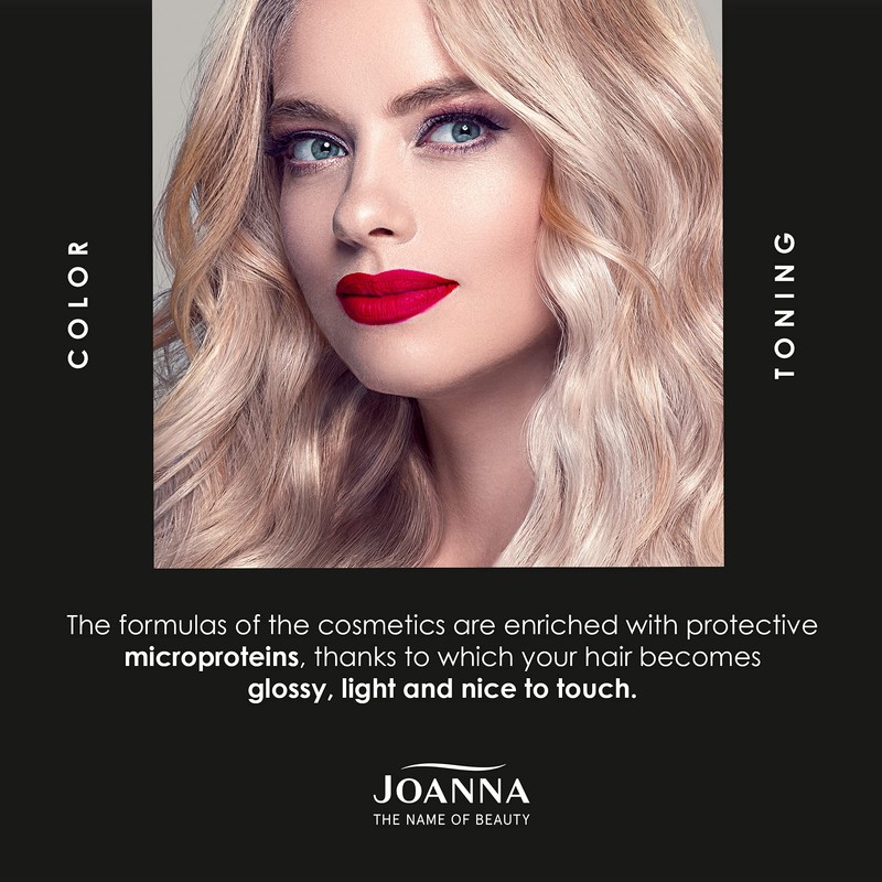 Joanna Professional Colour Toner Tint Shampoo in Pink/Grey for Hair