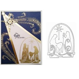 Christmas Families Metal Die Cuts,Nativity Jesus Prayer Cutting Dies Cut Stencils for DIY Scrapbooking Photo Decorative Embossing Paper Dies for Scrapbooking Card Making