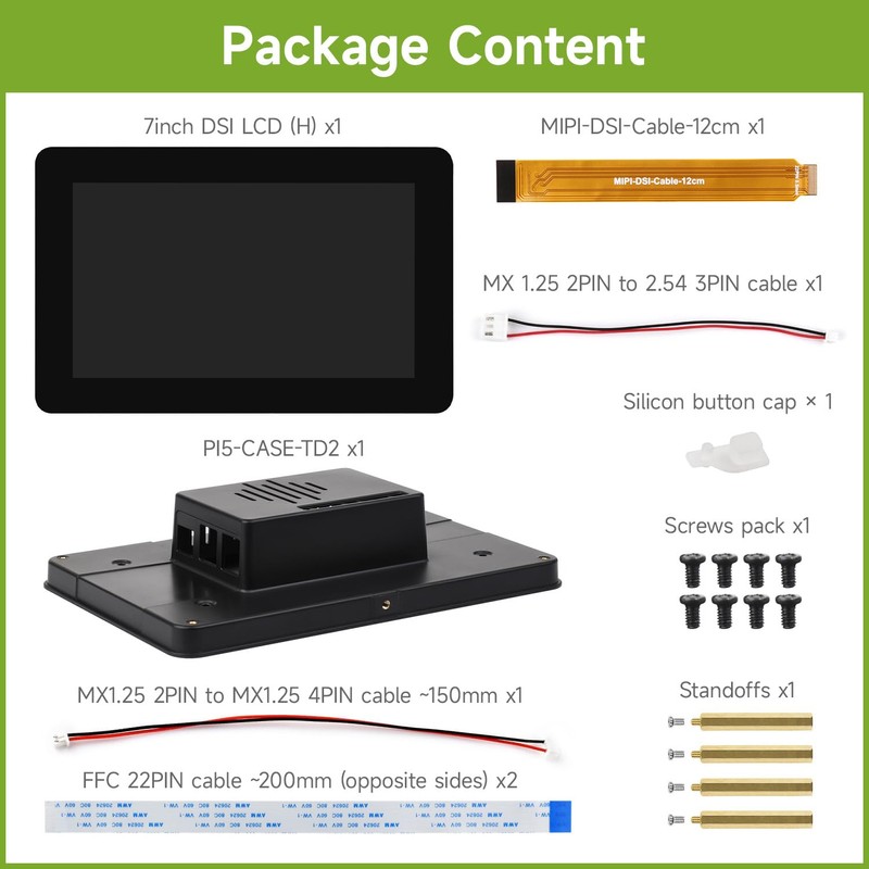 Waveshare 7inch DSI Capacitive Touch Display, 1280×720 Pixels, IPS Panel,