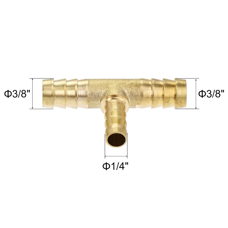 uxcell Reducing Barb Hose Fitting Tee T Shape Pipe Connector