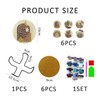 DHSBGWSX 1 Set of 6 Wooden Coasters with Iron Frame,