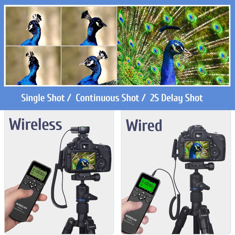 Wireless Remote Shutter Release for Digital Cameras, Wire Shutter Release