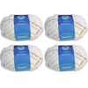 MSD&FT 4 Skeins Chunky Chenille Yarn Blanket Yarn (White)