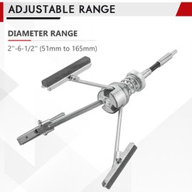 DASBET Engine Brake Cylinder Hone | Adjustable Deglazer 2" to 6-1/2" Diameter with 3-Piece 3" Long Stones 220 Grit