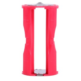 Richer-R Caja de Adaptador de Bateria, Mini Case AAA Convertidor en 1 Pila C (4 Pilas, Rojo)