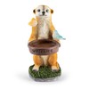 EASYmaxx Solar LED Meerkat Bird Bath Wireless with Automatic Daylight