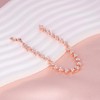 Eigso 3 Pcs Rhinestone Heart Pendant Bracelet for Women 6MM