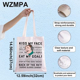 WZMPA Funny Alan Partridge Tote Bag Alan Partridge Fans Gift Alan Partridge Kiss My Face Shoulder Bag For TV Show Fans, Kiss My Face Tg, L