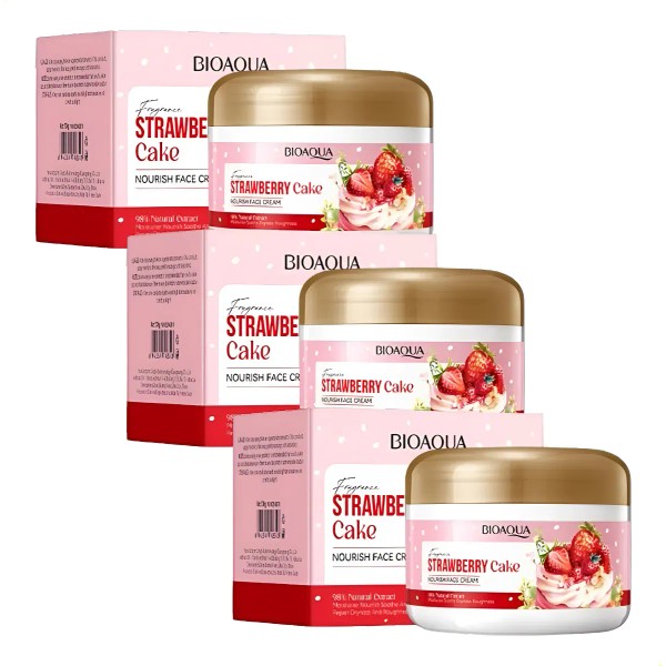 Crema Hidratante Nutritiva De 3 Fresas.