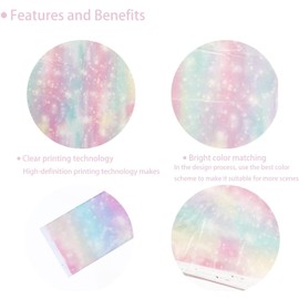 8 Pcs Pastel Rainbow Tablecloths Birthday Decorations Pastel Table Cloths for Parties Plastic Rainbow Tablecloth Disposable Table Cover for Unicorn Shower Birthday Wedding 108 x 54 in