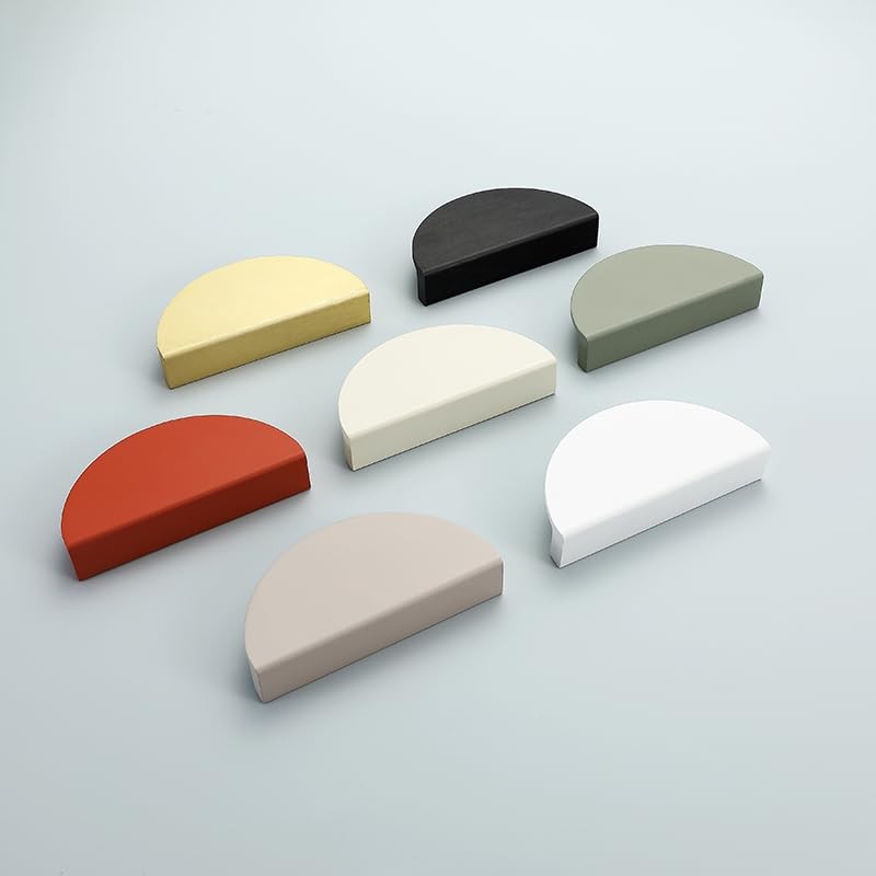 Evionlin Green 2-1/2 inch Drawer Pulls, 12 pcs (Half Round