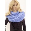 Wool Blend Hand Knitted Triangle Scarf Shawl Wrap - SKU
