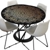 FANSU Round Tablecloth 120cm, Washable Round Table Cover Mandala Wipe
